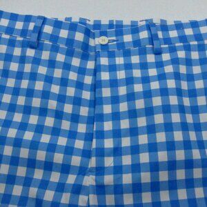 NEW Bobby Jones 1930 Lightweight Blue Gingham Vented Cuff Golf Pants 36W 36x33